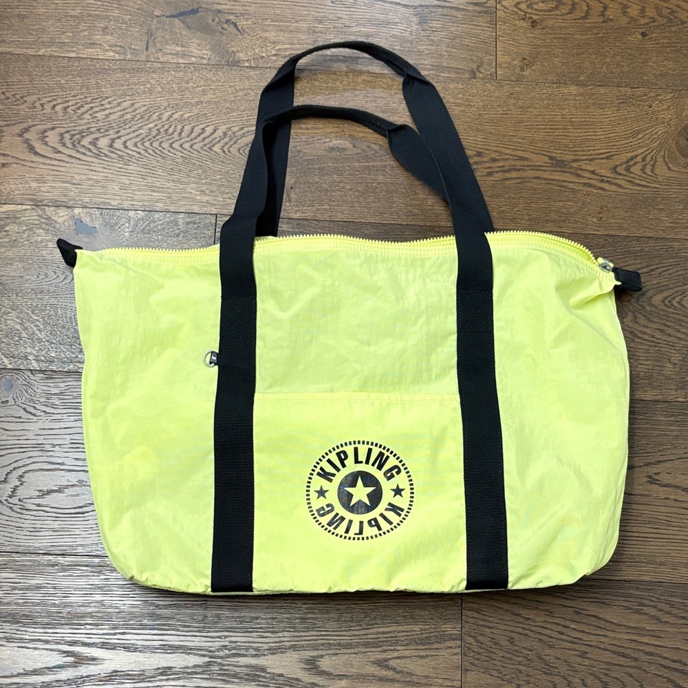 Kipling Neon Tote with Black Accents